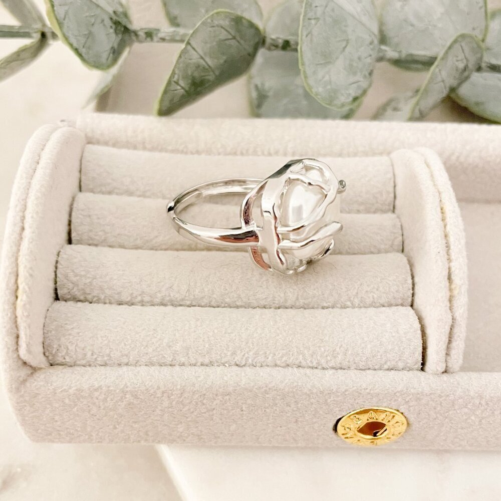 925 Sterling Silver Chunky Ring Square Boho Silver Statement Ring Unique Ring - Picture 7 of 8